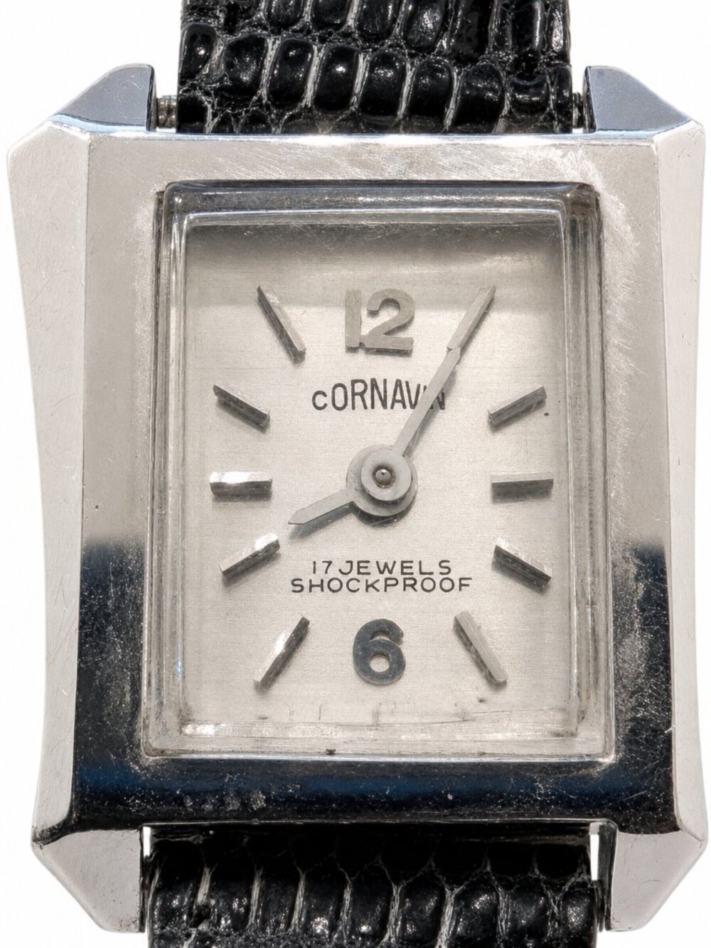 Vintage Cornavin Pentaflex 17-Jewel Rectangular Mechanical Watch – Mid-Century S - Picture 1 of 3